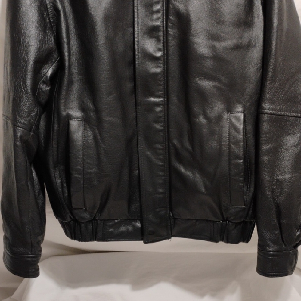 Covington Men's Black Leather Jacket Sz.S/C (X-62 CRATE) - Picture 3 of 14
